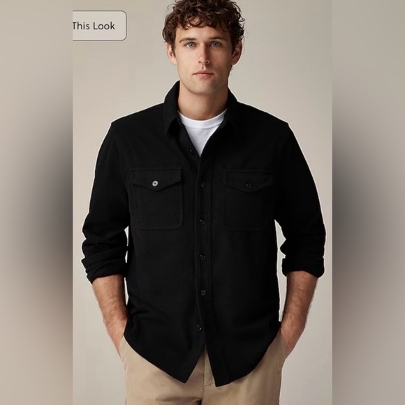 J.Crew Seaboard soft-knit shirt in black - Picture 1 of 9